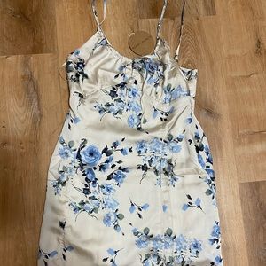 Silky above the knee dress